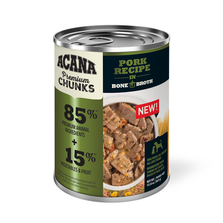 ACANA Premium Chunks Pork Recipe in Bone Broth Wet Dog Food