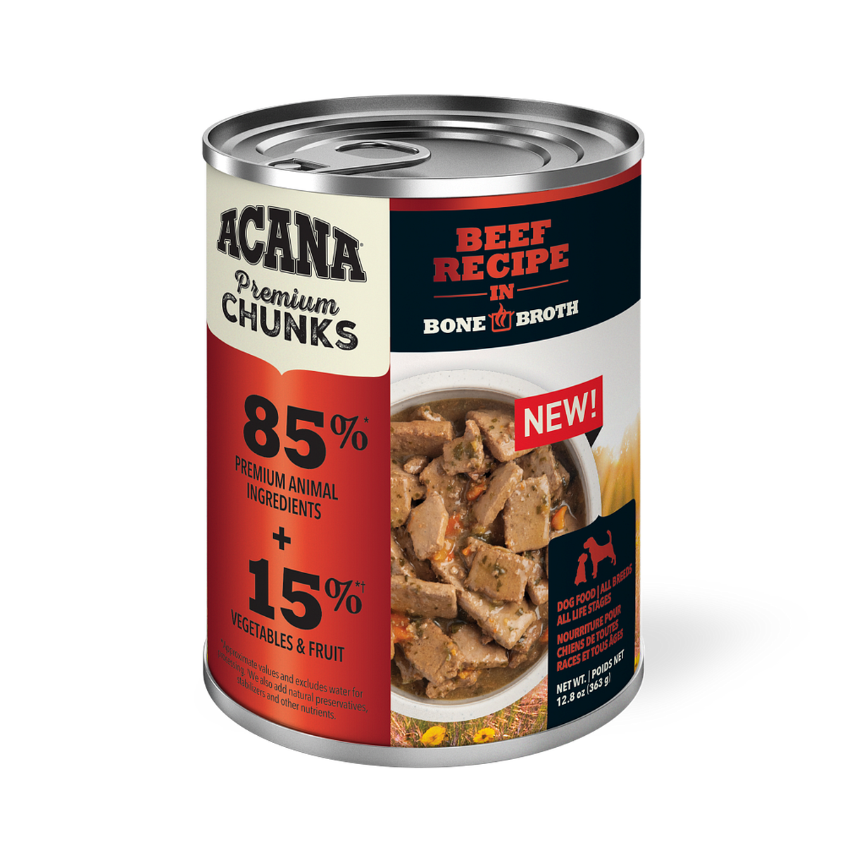 ACANA Beef Recipe in Bone Broth Premium Chunks Wet Dog Food