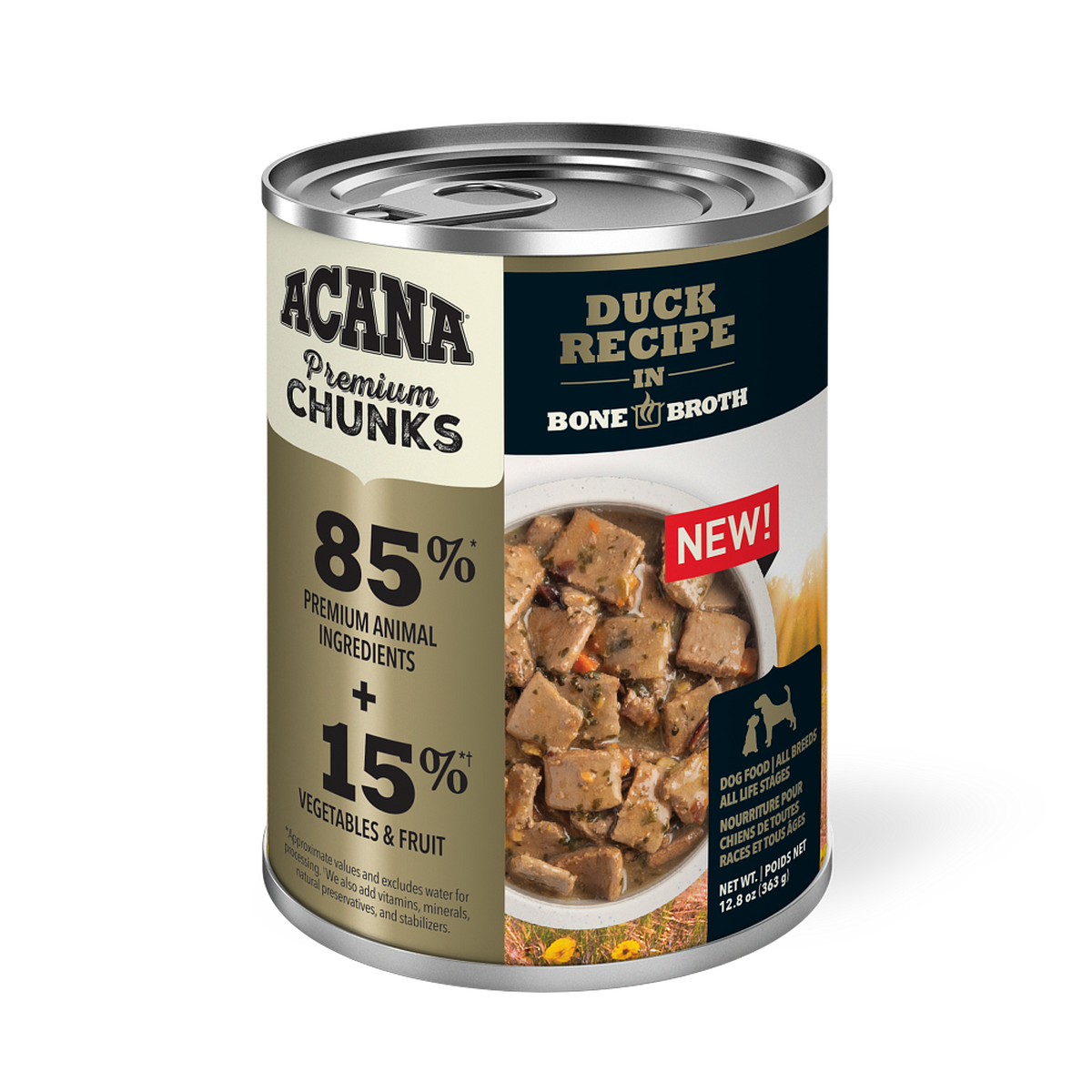 ACANA Premium Chunks Duck Recipe in Bone Broth Wet Dog Food