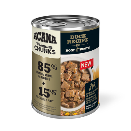 ACANA Premium Chunks Duck Recipe in Bone Broth Wet Dog Food