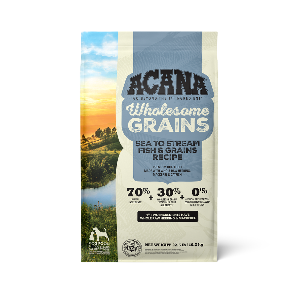 ACANA Wholesome Grains Sea to Stream Fish & Grains Recipe Dry Dog Food
