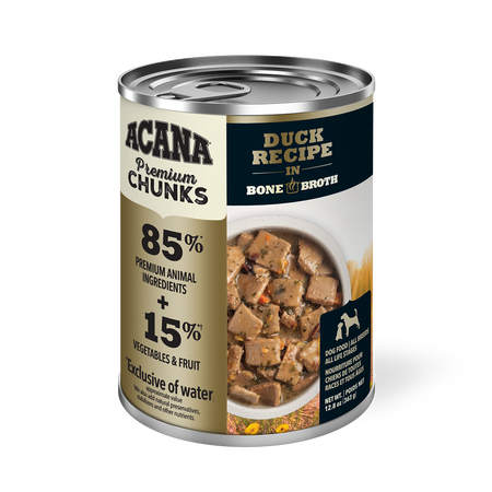 Acana Premium Chunks Duck Recipe in Bone Broth Wet Dog Food