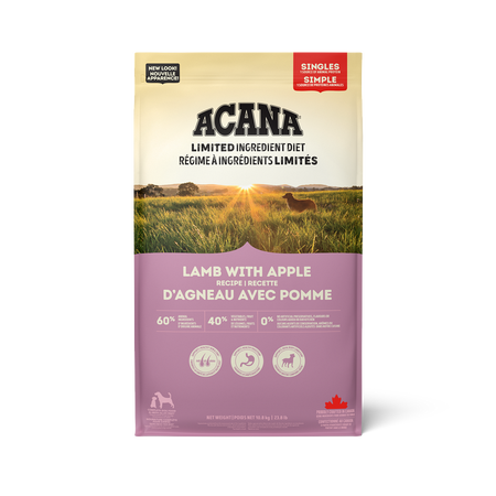 ACANA Singles, Lamb & Apple Recipe, Limited Ingredient Diet Dry Dog Food ACANA Singles, Lamb & Apple Recipe, Limited Ingredient Diet Dry Dog Food