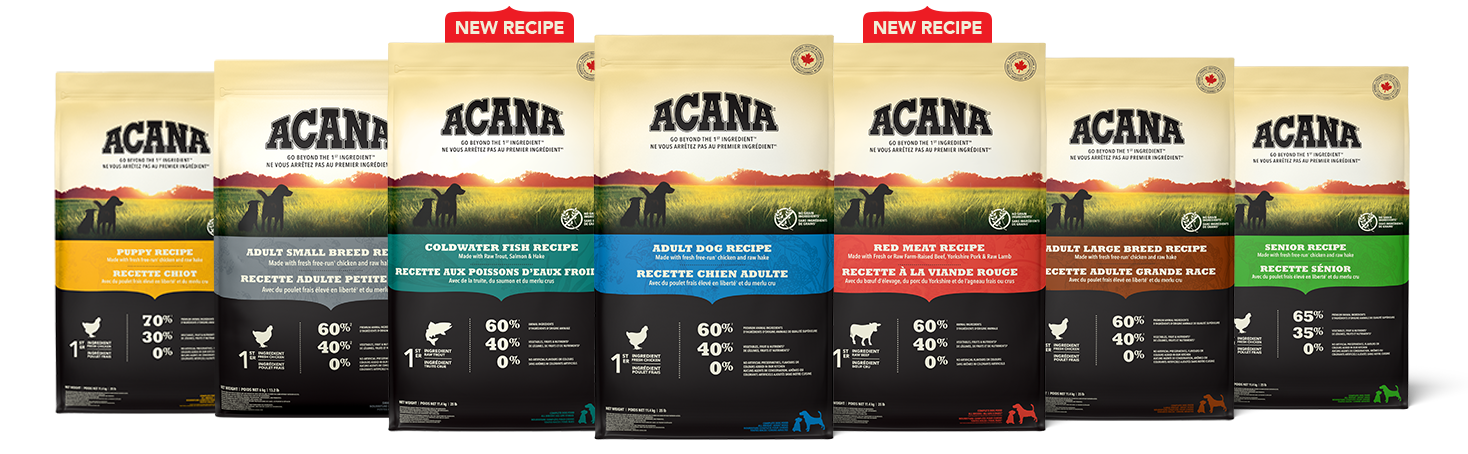 Acana Dog bag lineup