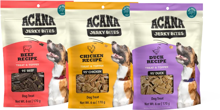 Bags of ACANA™ Jerky Bites